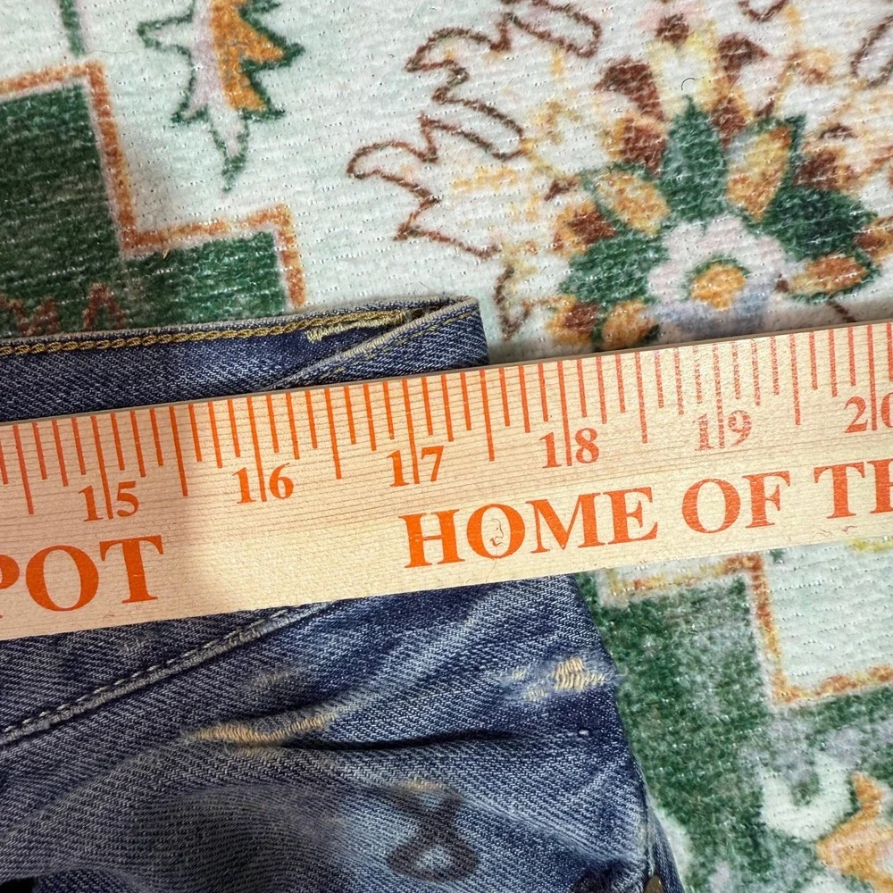 Vintage‎ 90's Polo Ralph Lauren Men's Distressed Denim Jeans Size 34x32